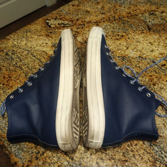 Converse CTAS High Top Leather Shoes Navy/Indigo Sz M10/W12 163338C - Picture 7 of 12